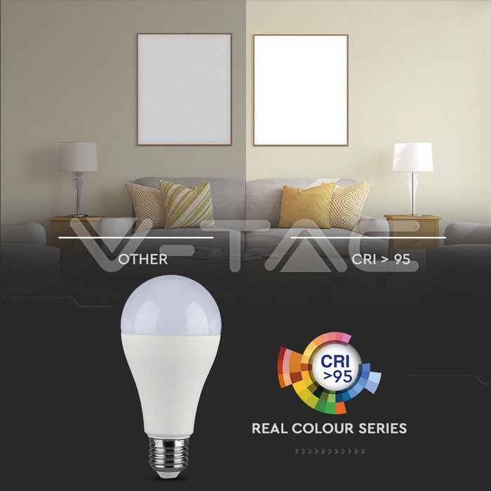 VT-2218 LED Bulb - 18W E27 A80 2000 Lumen Plastic 6000K