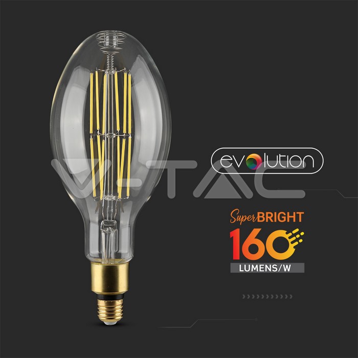 VT-2324 E27-24W 160LM/WATT-LED FILAMENT BULB-CLEAR COVER-4000K-EVOLUTION