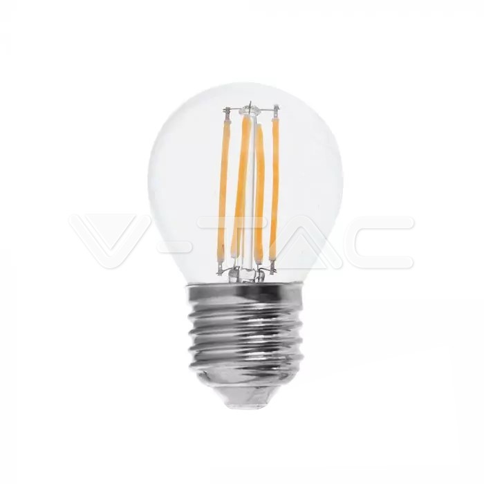 VT-2386 G45 E27 6W 130LUM/W FILAMENT CLEAR COVER 4000K