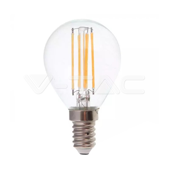 VT-2386 P45 E14 6W 130LUM/W FILAMENT CLEAR COVER 4000K