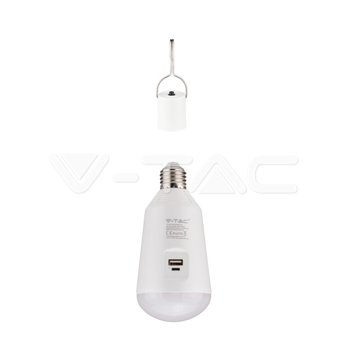 VT-2417 7W LED SOLAR BULB WITH SENSOR AND RF CONTROL IP65
