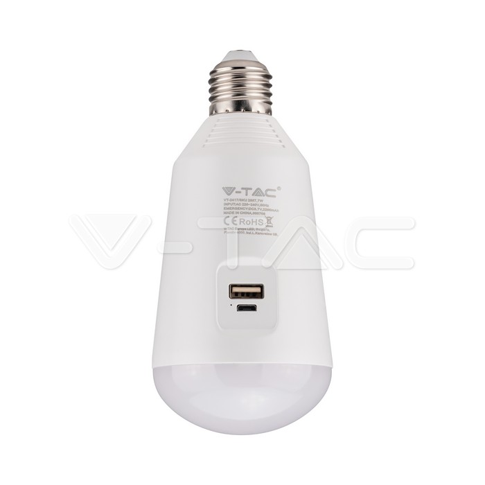 VT-2417 7W LED SOLAR BULB WITH SENSOR AND RF CONTROL IP65