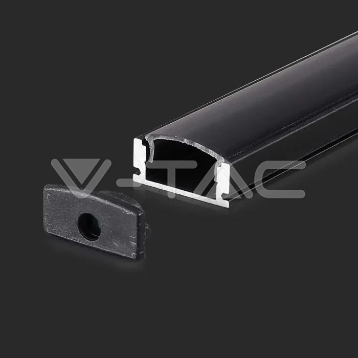 VT-8113 VT-8113 MOUNTING KIT WITH DIFFUSER FOR LED STRIP 2000x17.4x7mm BLACK