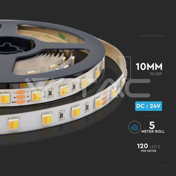 VT-2835 120 14W/M LED STRIP LIGHT CCT 3IN1 IP65 24V