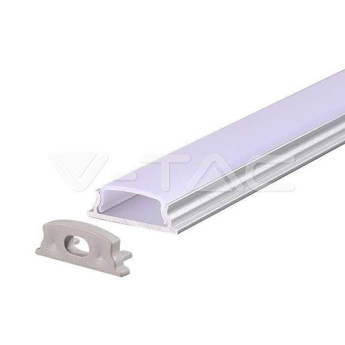 VT-8138 MOUNTING KIT WITH DIFFUSER BENDABLE FOR LED STRIP 2000x18x6MM white housing