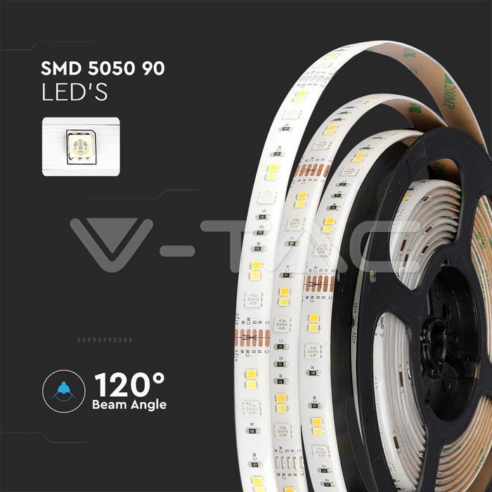 VT-5050 90 LED STRIP SET IP65 RGB+CCT
