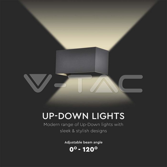 VT-8125 24W LED WALL LIGHT 4000K BLACK BODY