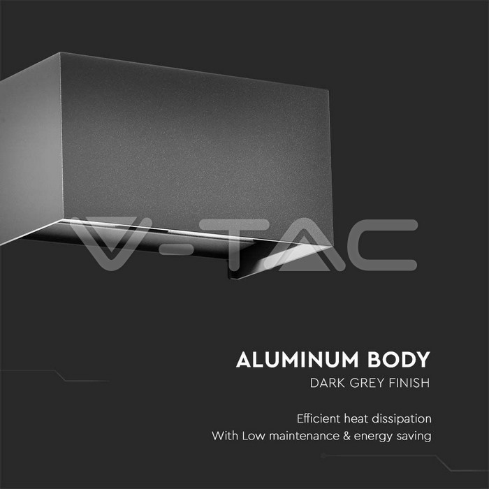 VT-8125 24W LED WALL LIGHT 4000K GREY BODY