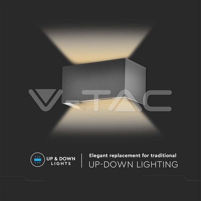 VT-8125 24W LED WALL LIGHT 4000K GREY BODY