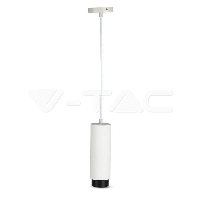 VT-864 GU10 Fitting Gypsum Pendant Suspended Metal With Gun Black Bottom