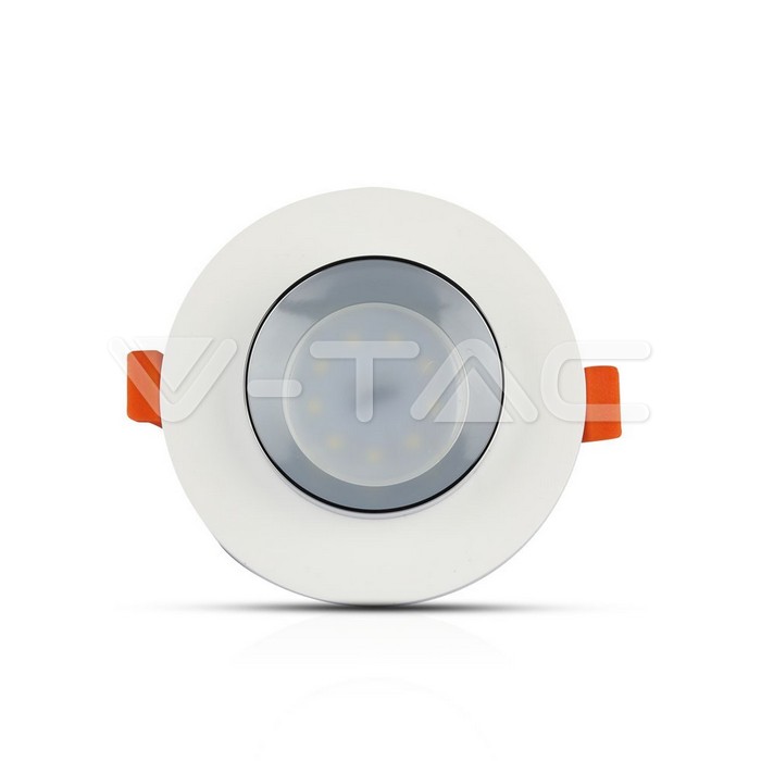 VT-862 GU10 Fitting Gypsum Metal Recessed Light With Chrome Bottom Round