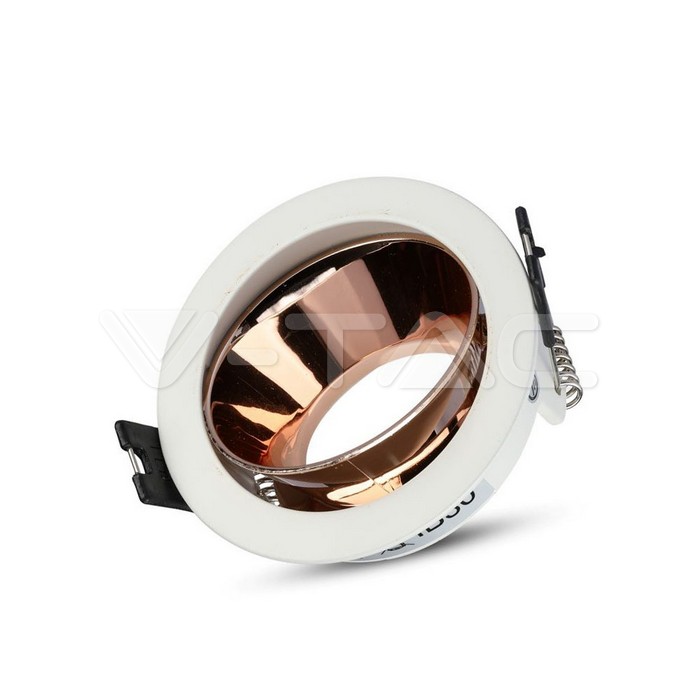 VT-872 GU10 Fitting White+Rose Gold Round VT-872
