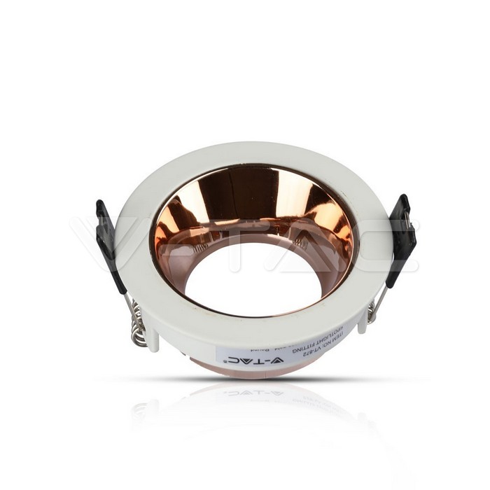 VT-872 GU10 Fitting White+Rose Gold Round VT-872