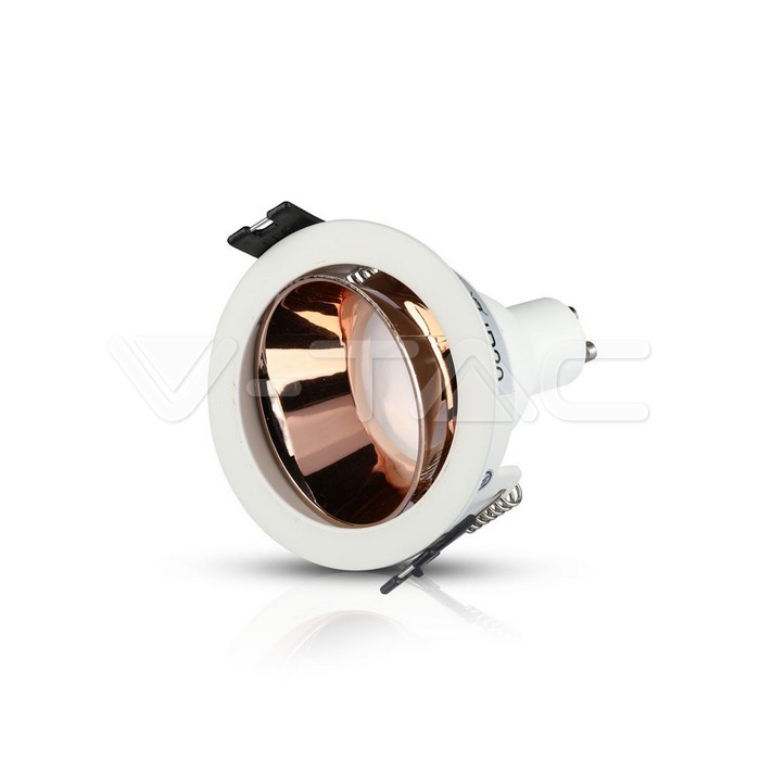 VT-872 GU10 Fitting White+Rose Gold Round VT-872