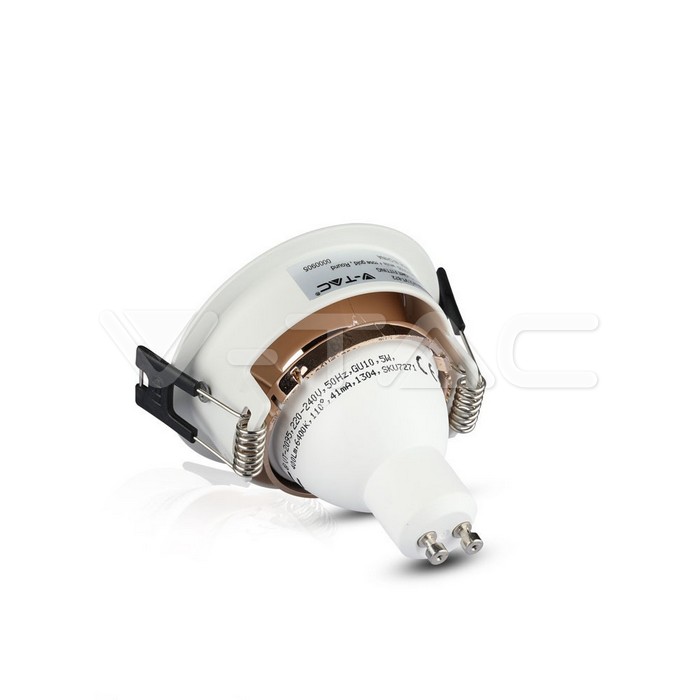 VT-872 GU10 Fitting White+Rose Gold Round VT-872