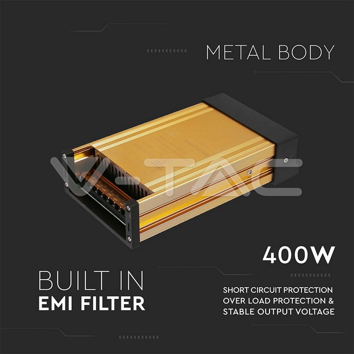 VT-21401 LED Plastic Power Supply - 400W 12V IP45