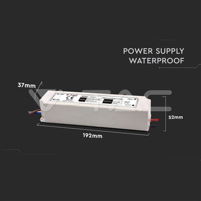 VT-22101 LED Plastic SLIM Power Supply - 100W 12V IP45