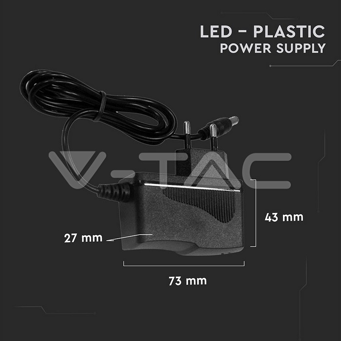 VT-23019 LED Power Supply - 18W 12V 1.5A Plastic