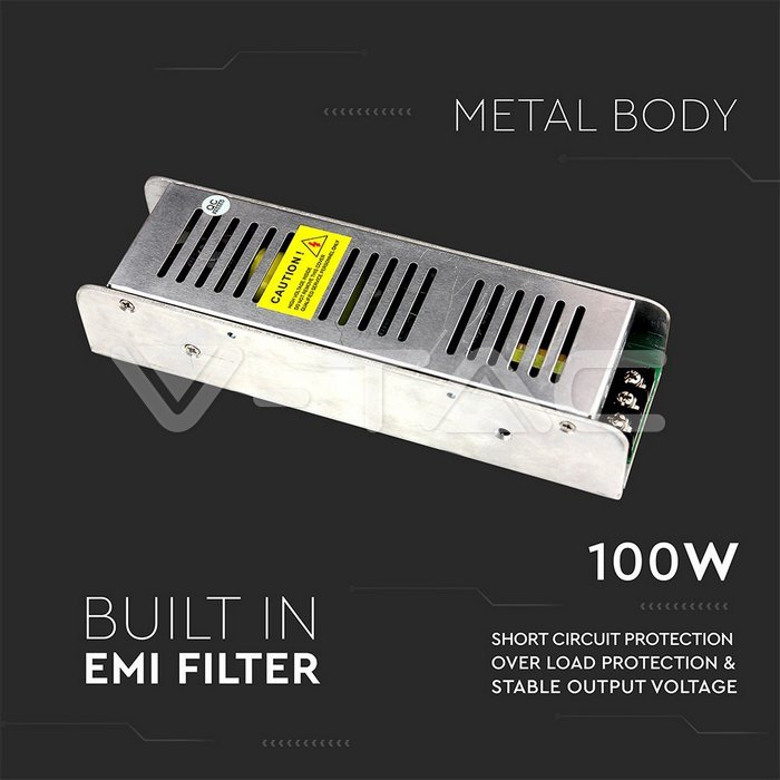 VT-20101D LED Power Supply - 100W Dimmable 12V 8.5A IP20