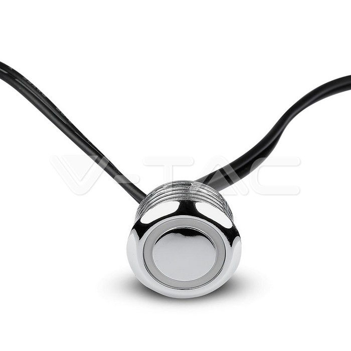 VT-2411 LED Touch Switch And Dimmer - Silver + Black Cable