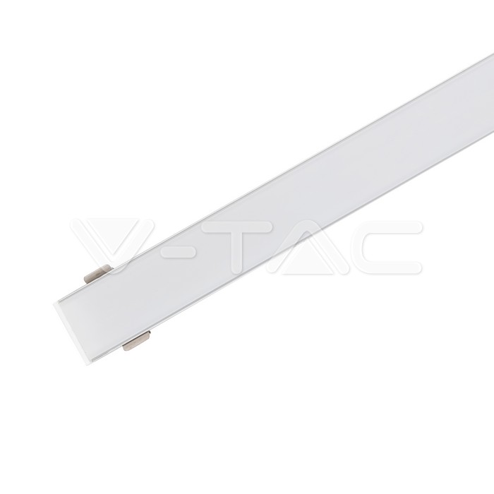 VT-8108 MOUNTING KIT WITH DIFFUSER FOR LED STRIP SURFACE 2000X23.5X10MM SILVER