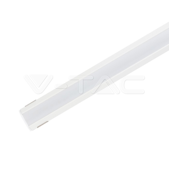 VT-8109-W LED STRIP MOUNTING KIT WITH DIFFUSER 2000*19*19MM WHITE HOUSING