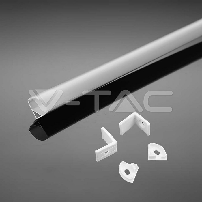 VT-8109-W LED STRIP MOUNTING KIT WITH DIFFUSER 2000*15.8*MM WHITE HOUSING