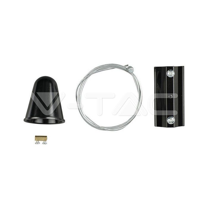 Hanging Track Light Kit 1M/4Line Black
