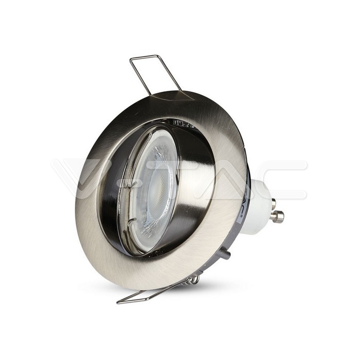 VT-779RD GU10 Fitting Round Movable Satin Nickel