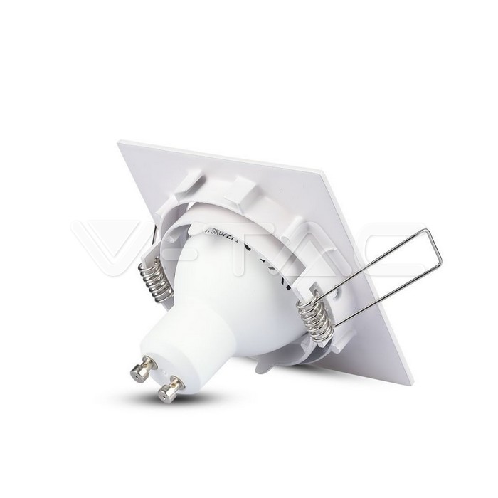 VT-779SQ GU10 Fitting Square Movable White