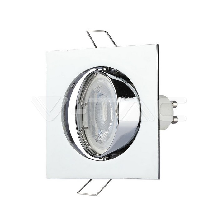 VT-779SQ GU10 Fitting Square Movable Chrome