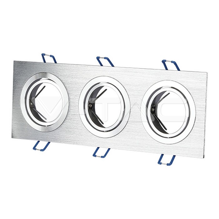 VT-784SQ 3*GU10 Fitting Square Aluminium Brush