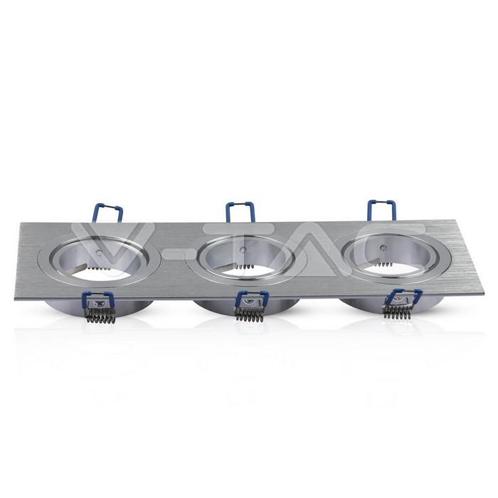VT-784SQ 3*GU10 Fitting Square Aluminium Brush