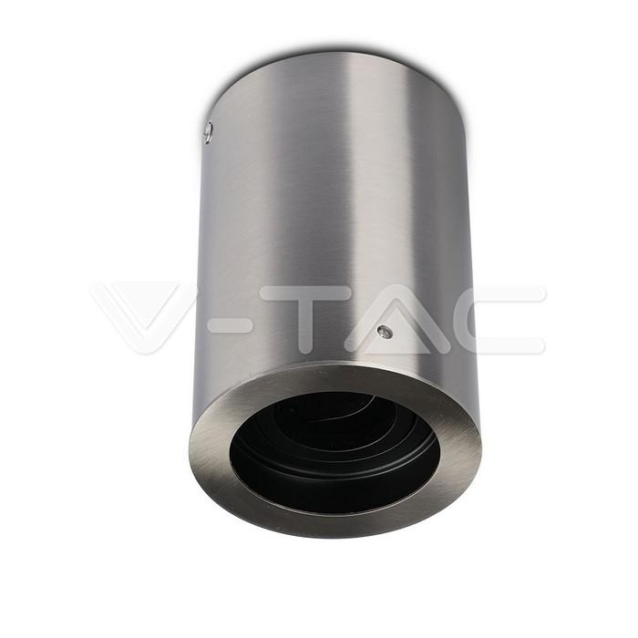 VT-796 GU10 Fitting Surface Round Satin Nickle