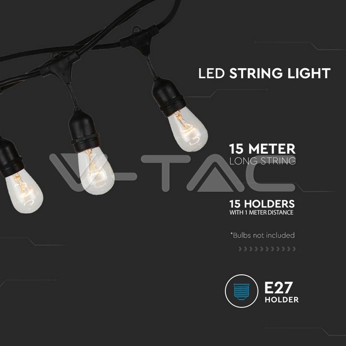 VT-713 LED STRING LIGHT WITH EURO PLUG AND WP SOCKET