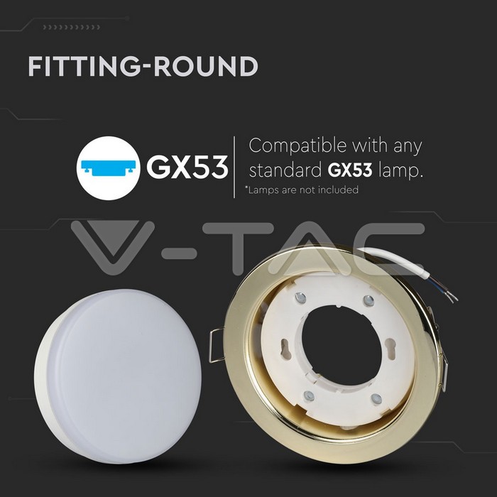 VT-715 GX52 Fitting Round Gold