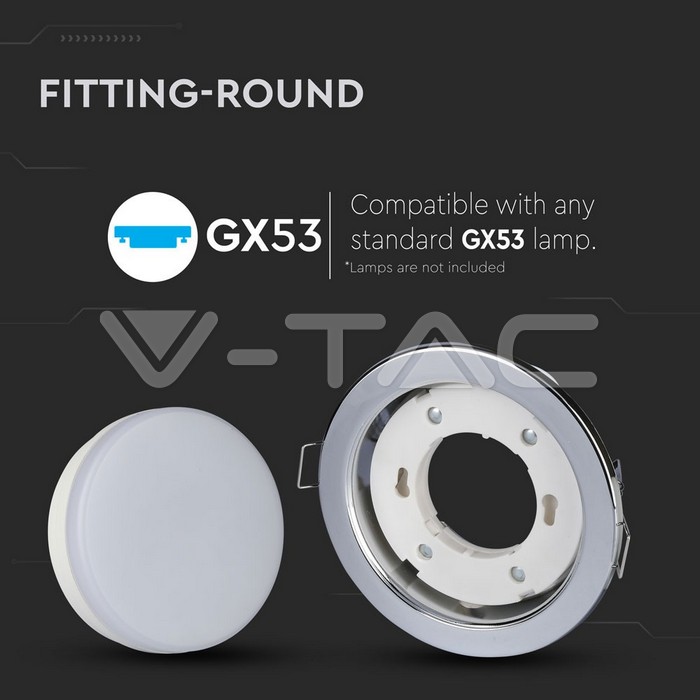 VT-715 GX52 Fitting Round Chrome