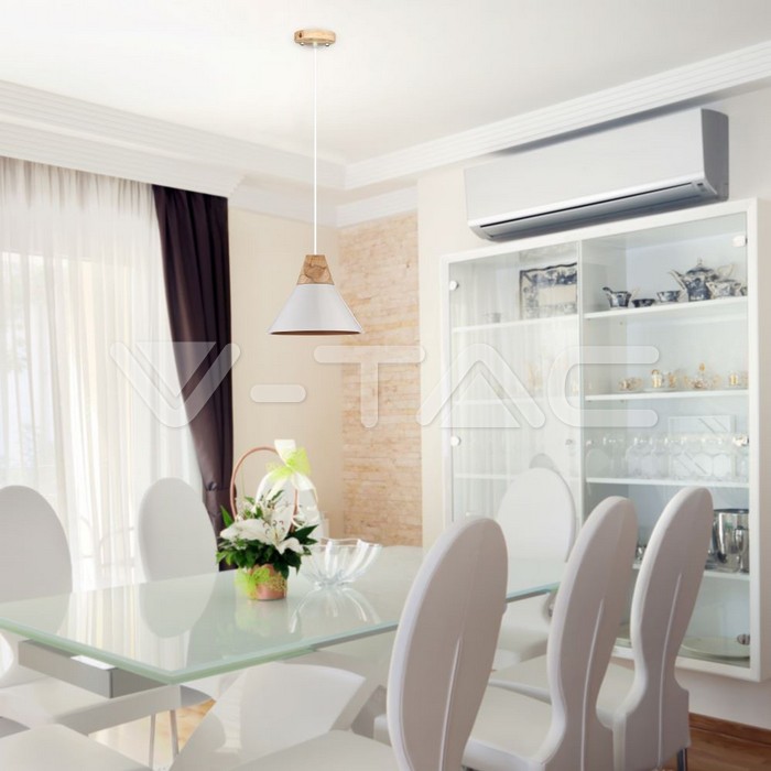VT-7425 Aluminium Pendant Light White