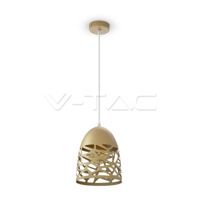 VT-7200 Pendant Light Champean Gold With Gold Canopy