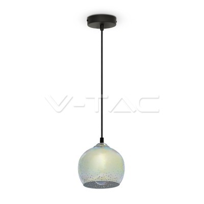 VT-7015 3D Glass Pendant Light With White Canopy