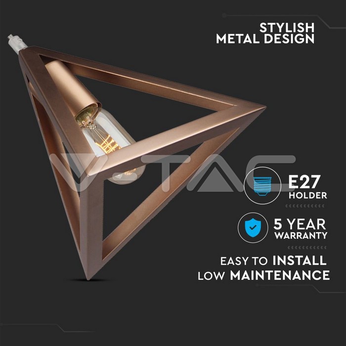 VT-7141 CHAMPAGNE GOLD PENDANT LIGHT WITH GOLD CANOPY-E27
