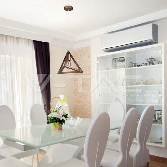 VT-7141 CHAMPAGNE GOLD PENDANT LIGHT WITH GOLD CANOPY-E27