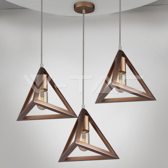 VT-7141 CHAMPAGNE GOLD PENDANT LIGHT WITH GOLD CANOPY-E27