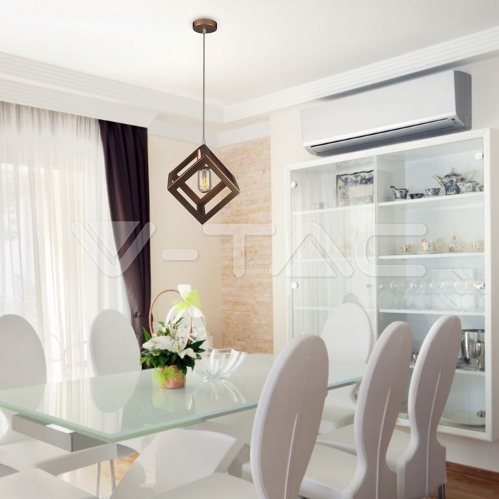 VT-7161 CHAMPAGNE GOLD PENDANT LIGHT WITH GOLD CANOPY-E27