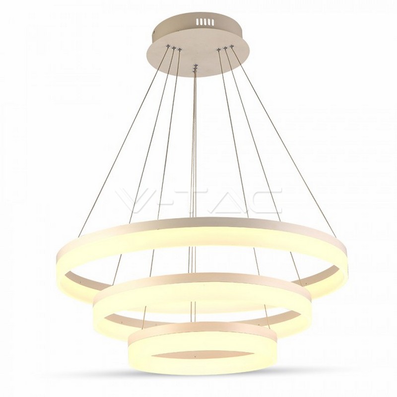 VT-80-3D 80W Soft Light Chandelier Slim 3 Ring Dimmable 4000K