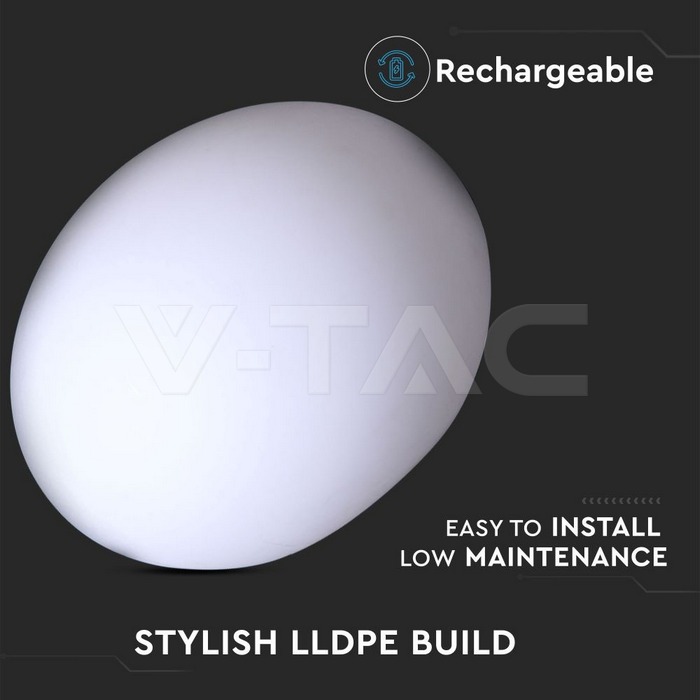 VT-7801 LED OVAL BALL LIGHT WITH RGB D20 X 14CM