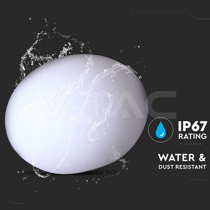 VT-7801 LED OVAL BALL LIGHT WITH RGB D20 X 14CM