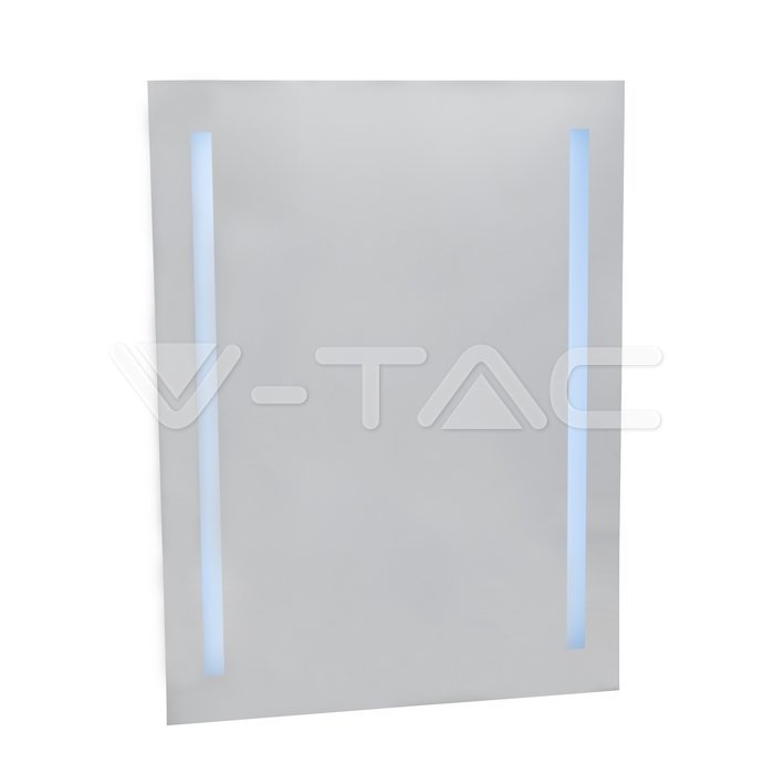 VT-8800 7W LED Mirror Light Rectangle Chrome With Pull Cord Switch 800X600X35mm IP44 Anti Fog 6400K