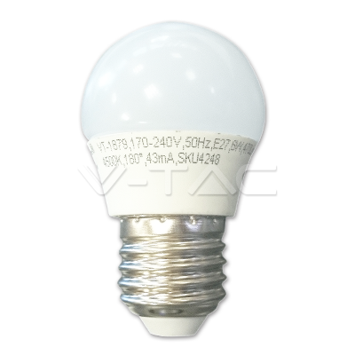 VT-1879 LED Bulb - 6W E27 G45 6000K
