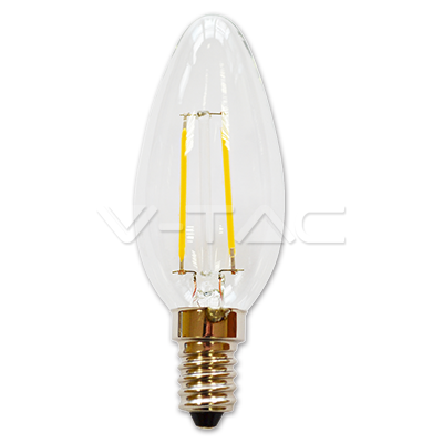 Category Reset All LED Bulb - 2W Filament Patent E14 Candle Warm White